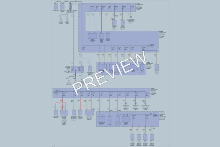 2003 Jaguar XType Power Distribution wiring diagram preview