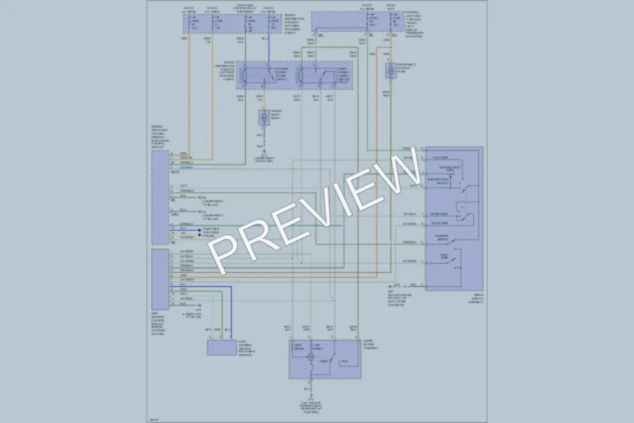 2003 Jaguar XType Wiper Washer wiring diagram preview