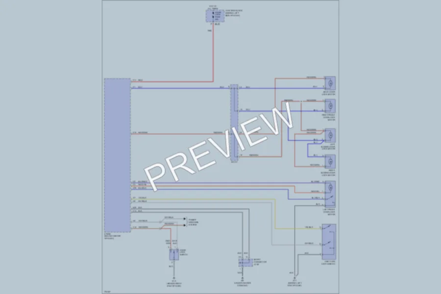 2003 Kia Sedona Power Door Locks wiring diagram preview