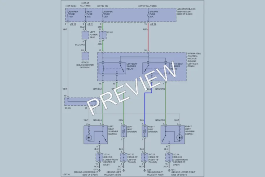 2003 Kia Sorento Power Seats wiring diagram preview