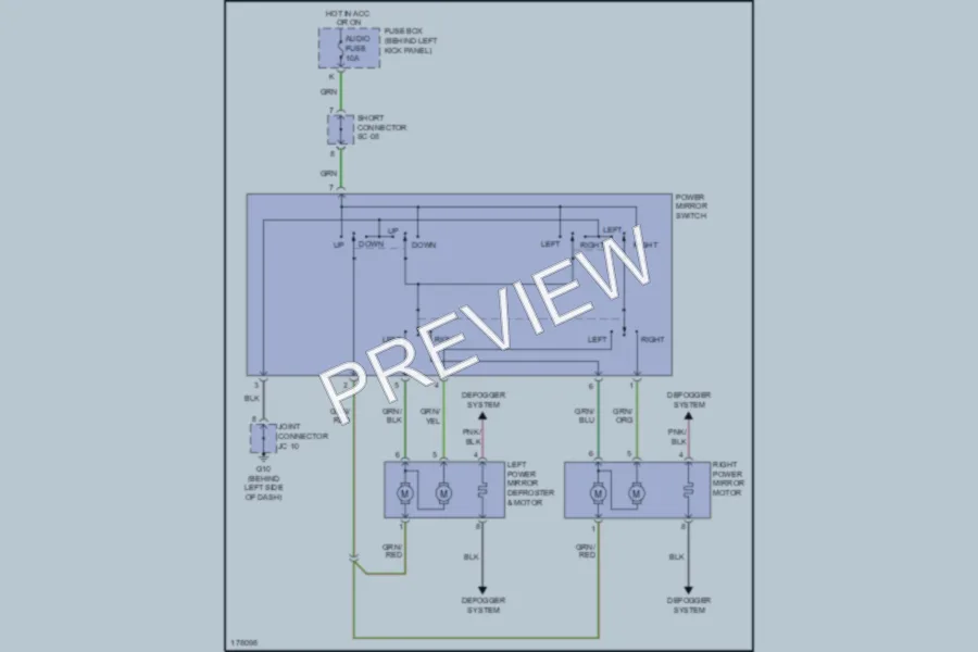 2003 Kia Spectra Power Mirrors wiring diagram preview