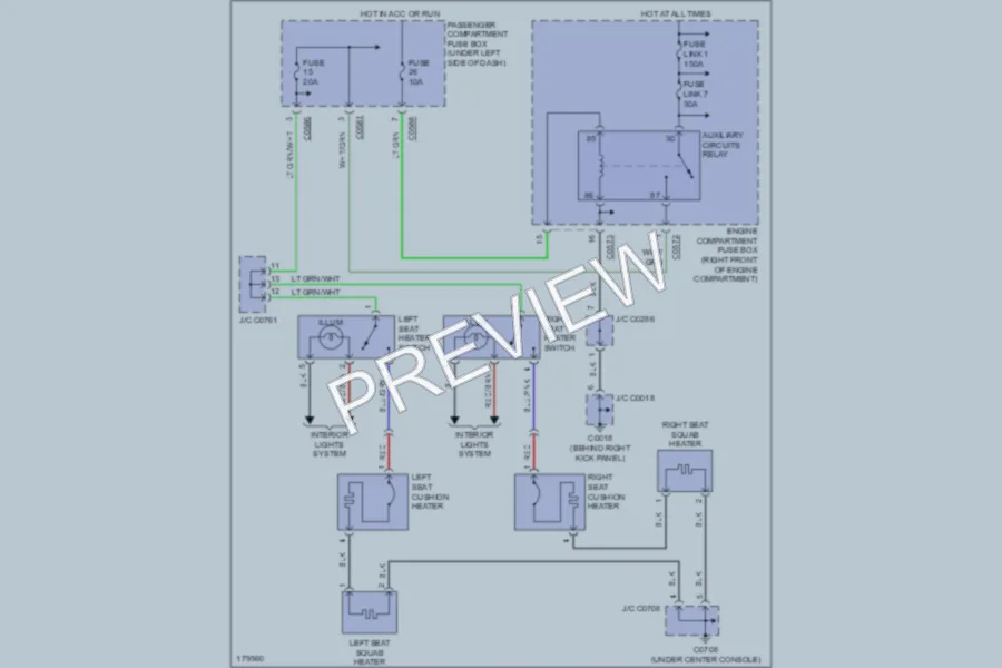 2003 LandRover Discovery Power Seats wiring diagram preview