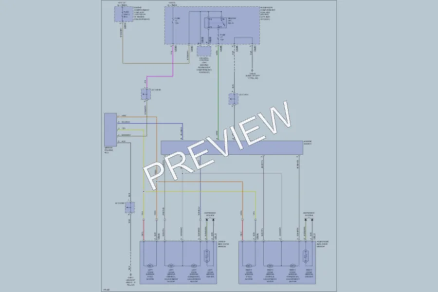 2003 LandRover Freelander Power Mirrors wiring diagram preview