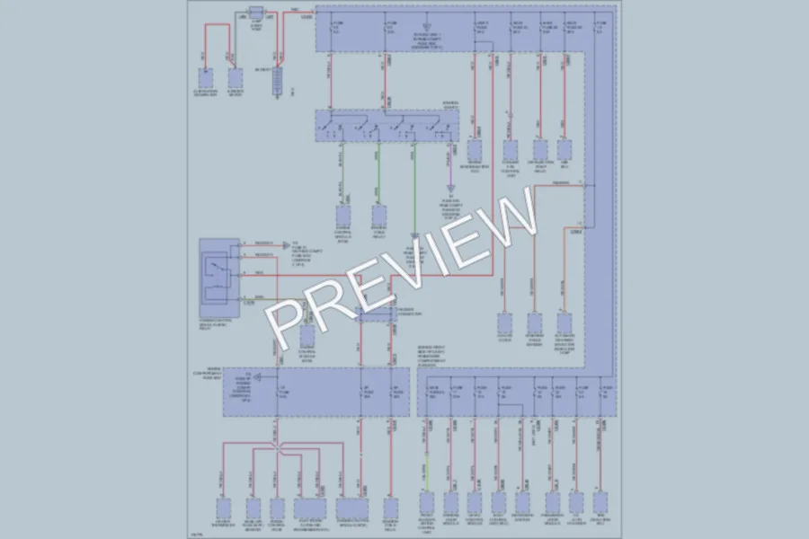 2003 LandRover RangeRover Power Distribution wiring diagram preview