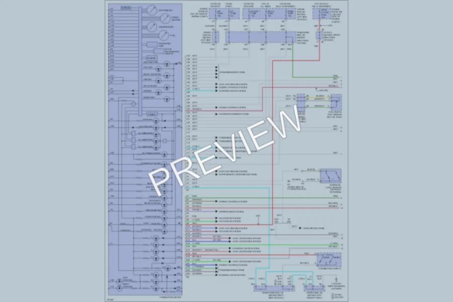 2003 Lexus ES300 Instrument Cluster wiring diagram preview