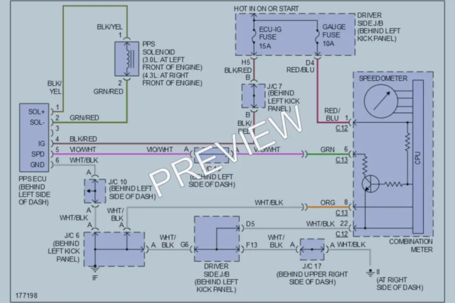 2003 Lexus GS430 Electronic Power Steering wiring diagram preview