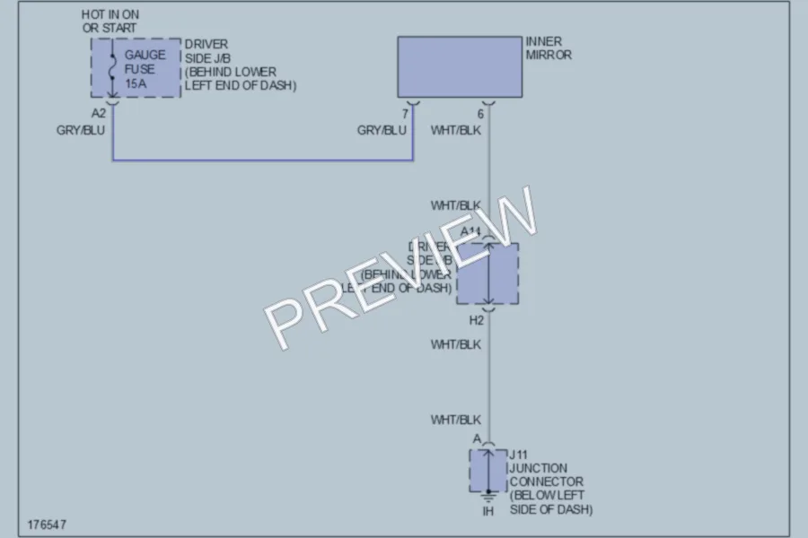 2003 Lexus GX470 Power Mirrors wiring diagram preview