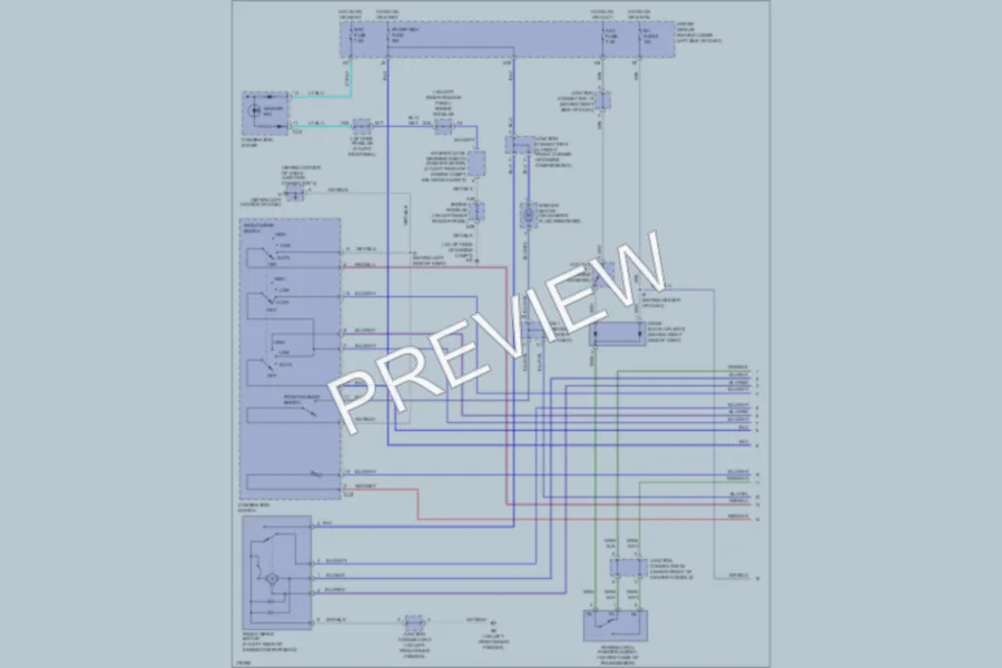 2003 Lexus GX470 Wiper Washer wiring diagram preview