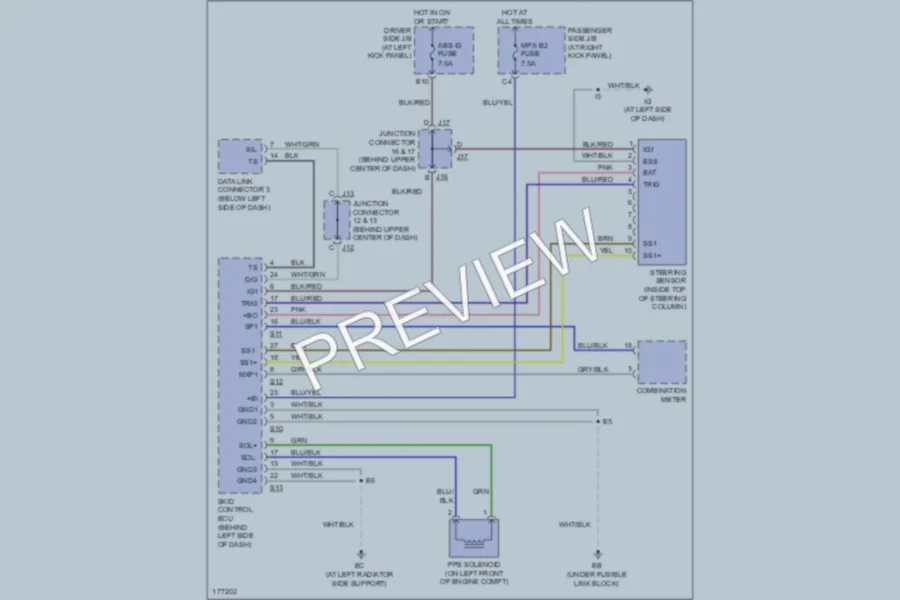 2003 Lexus LS430 Electronic Power Steering wiring diagram preview