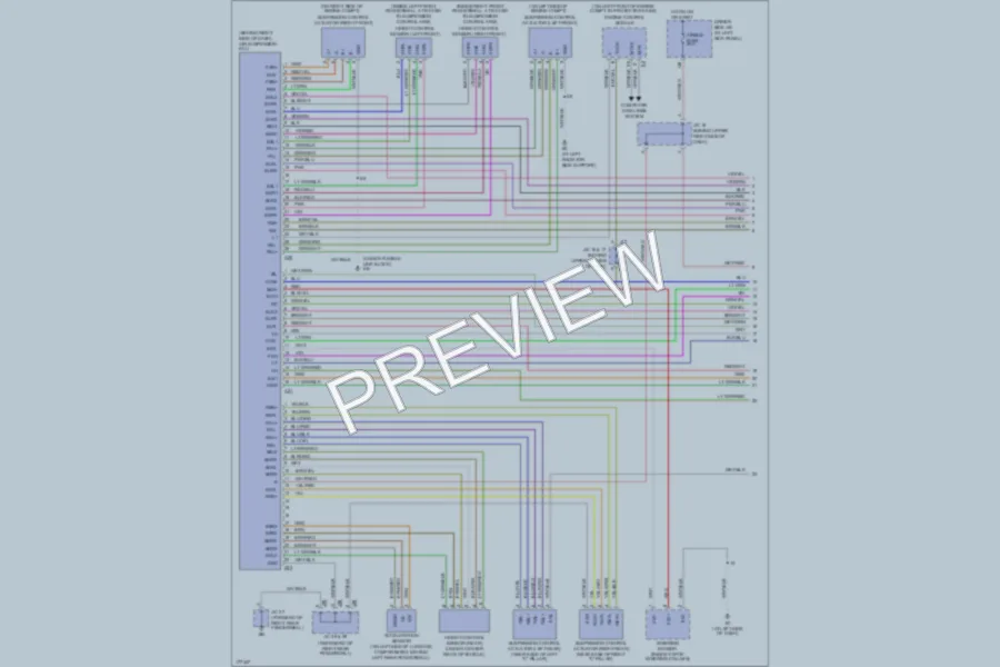 2003 Lexus LS430 Electronic Suspension wiring diagram preview
