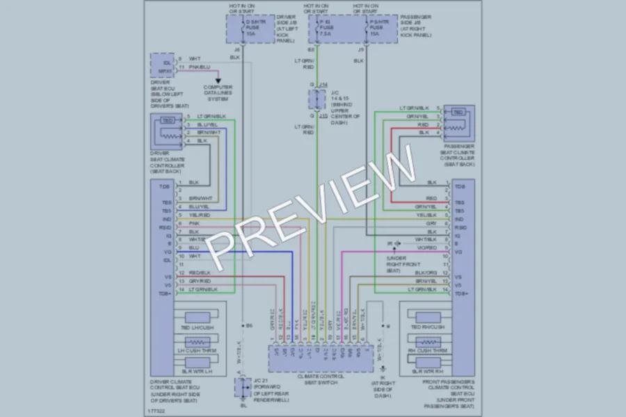 2003 Lexus LS430 Power Seats wiring diagram preview