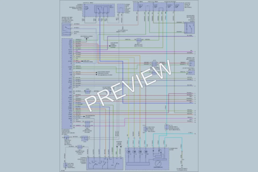 2003 Lexus LX470 Electronic Suspension wiring diagram preview