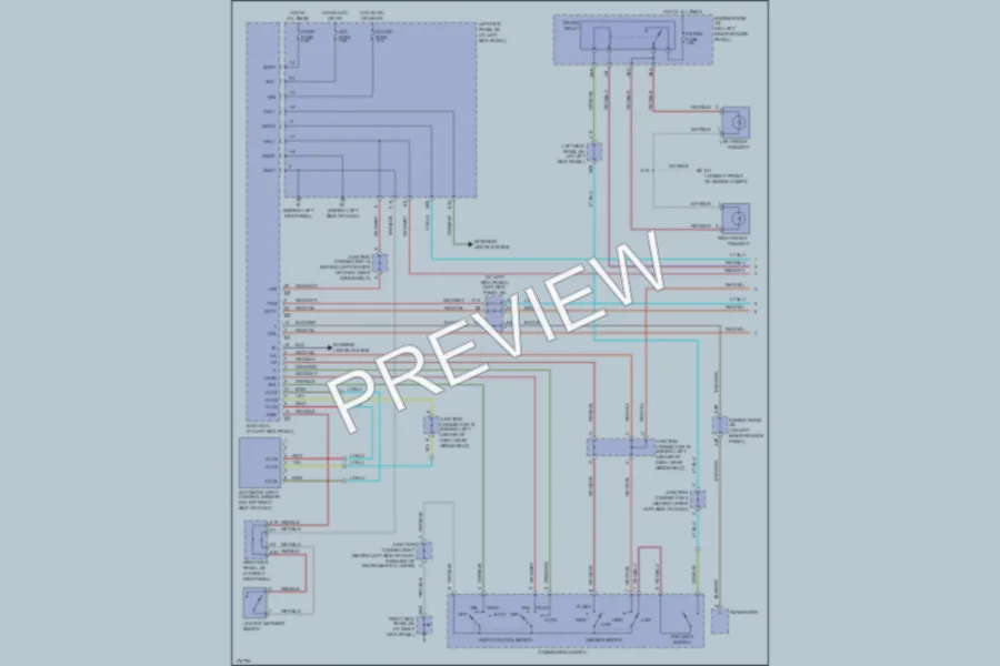 2003 Lexus LX470 Headlights wiring diagram preview