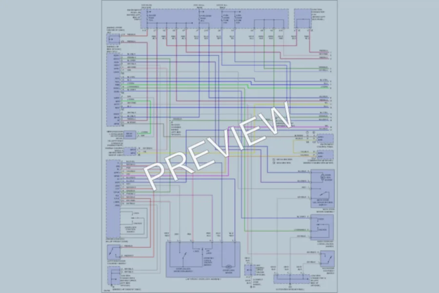 2003 Lexus RX300 Power Door Locks wiring diagram preview