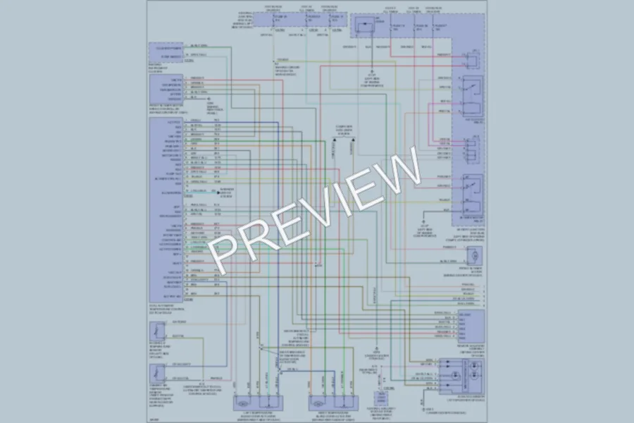 2003 Lincoln Aviator Air Conditioning wiring diagram preview