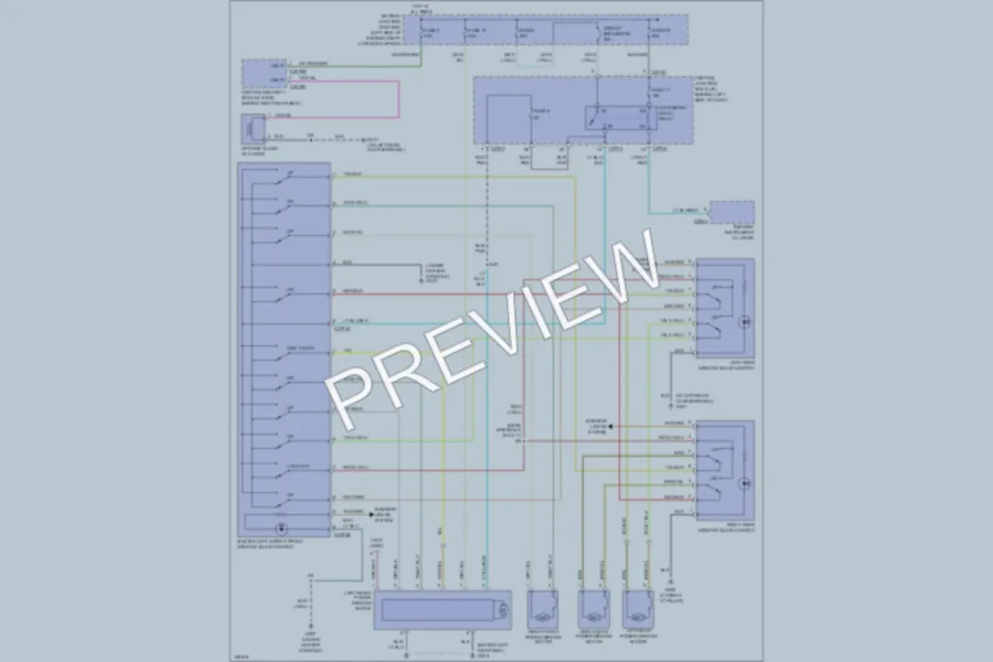 2003 Lincoln Aviator Power Windows wiring diagram preview