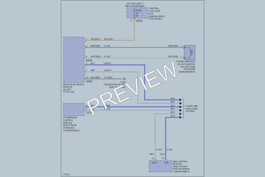2003 Lincoln LS Electronic Power Steering wiring diagram preview
