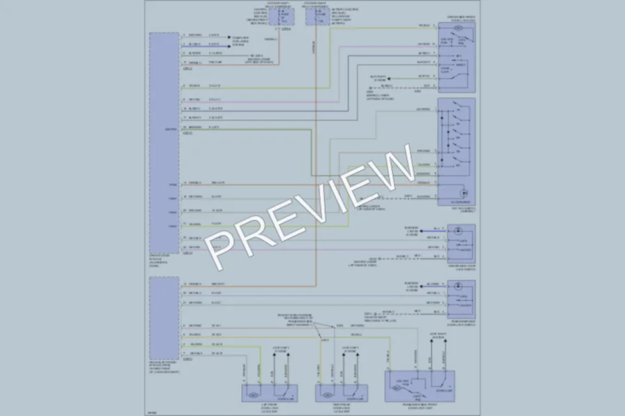 2003 Lincoln LS Power Door Locks wiring diagram preview