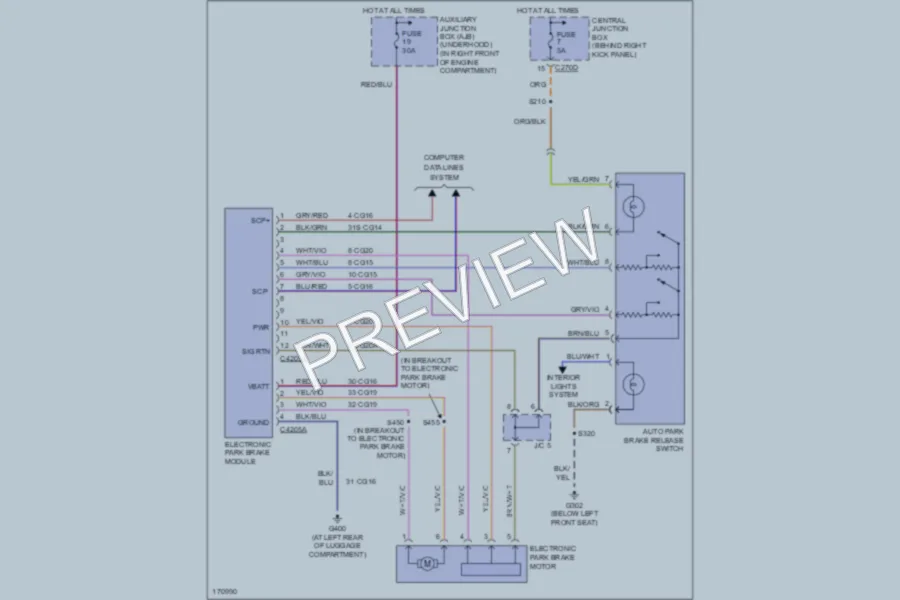 2003 Lincoln LS Shift Interlock wiring diagram preview