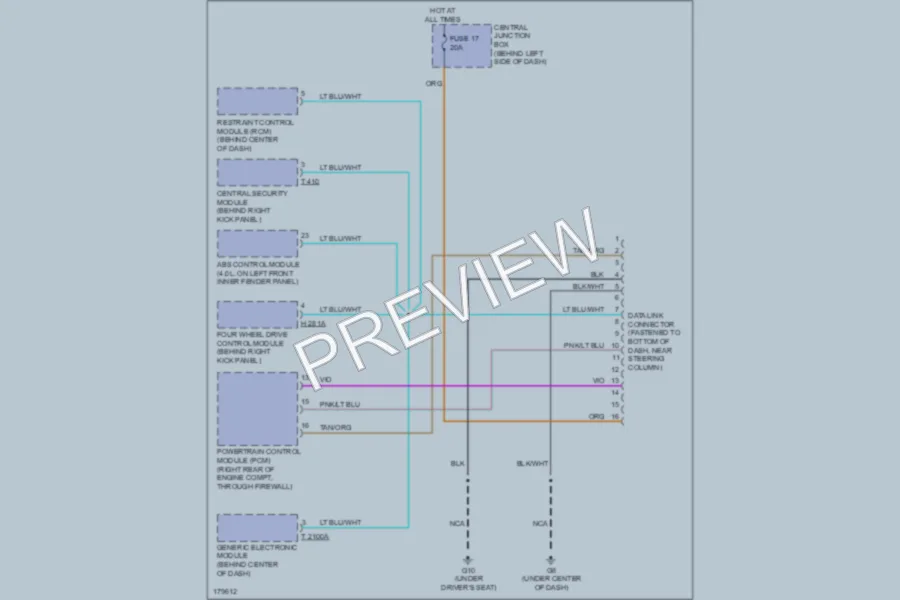 2003 Mazda B3000 Computer Data Lines wiring diagram preview
