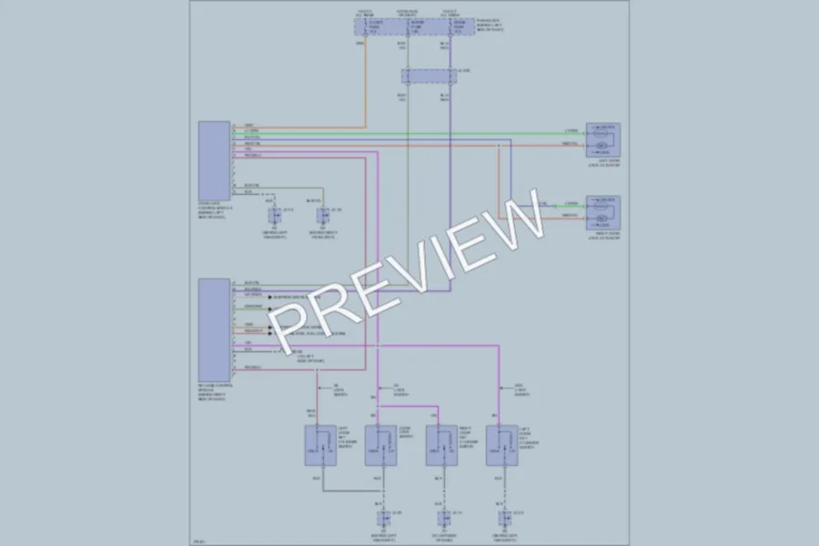 2003 Mazda Miata Power Door Locks wiring diagram preview