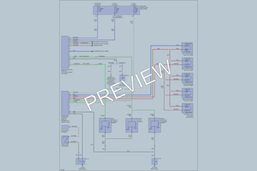 2003 Mazda Protege Power Door Locks wiring diagram preview