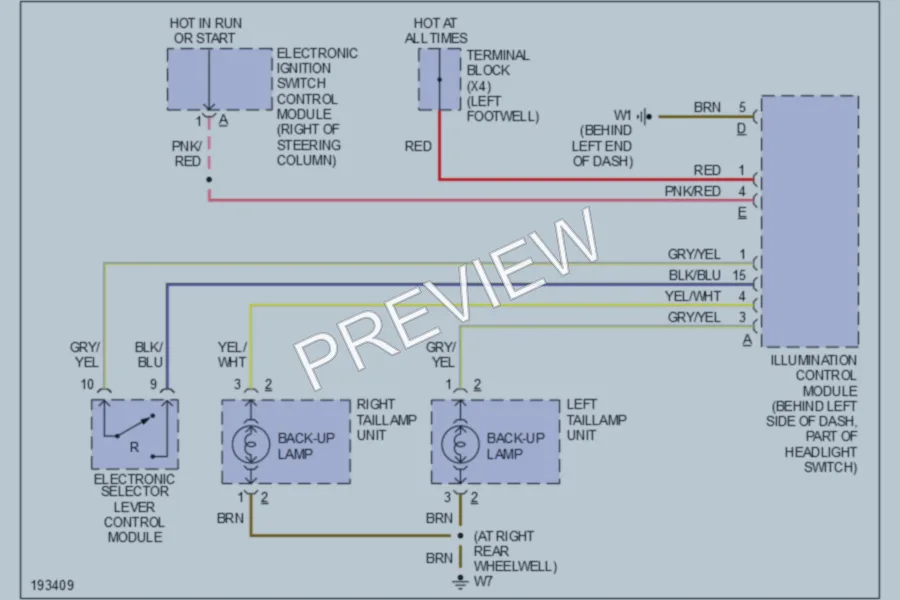 2003 MercedesBenz CLK430 Exterior Lights wiring diagram preview
