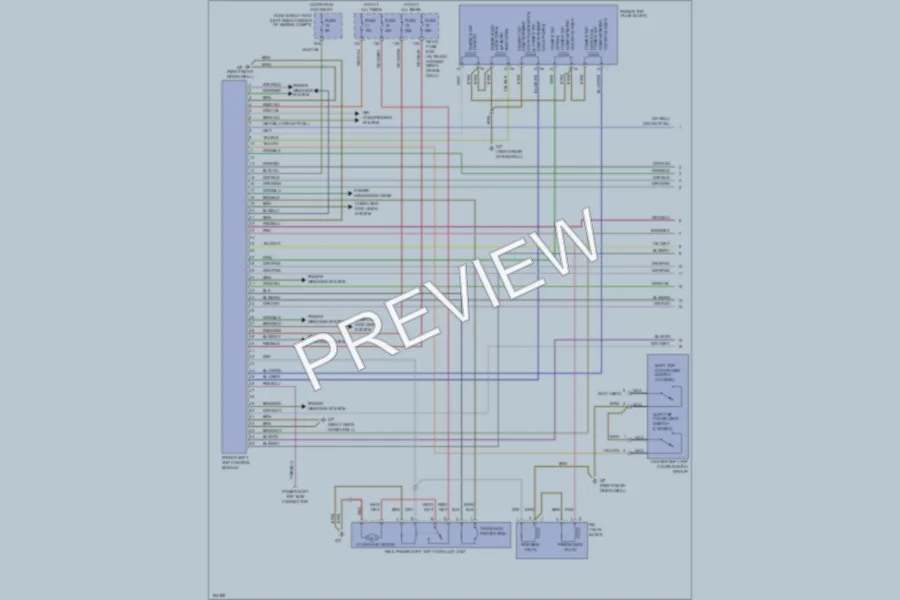 2003 MercedesBenz CLK430 Power Top Sunroof wiring diagram preview