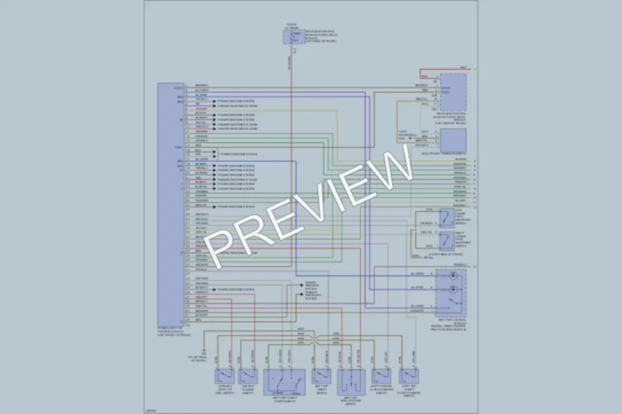 2003 MercedesBenz CLK500 Power Top Sunroof wiring diagram preview