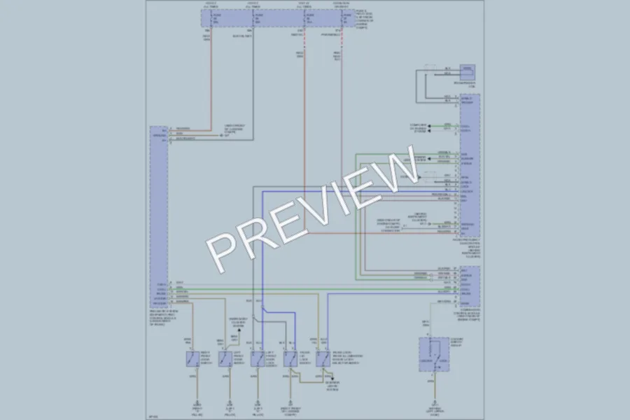 2003 MercedesBenz SLK320 Power Door Locks wiring diagram preview