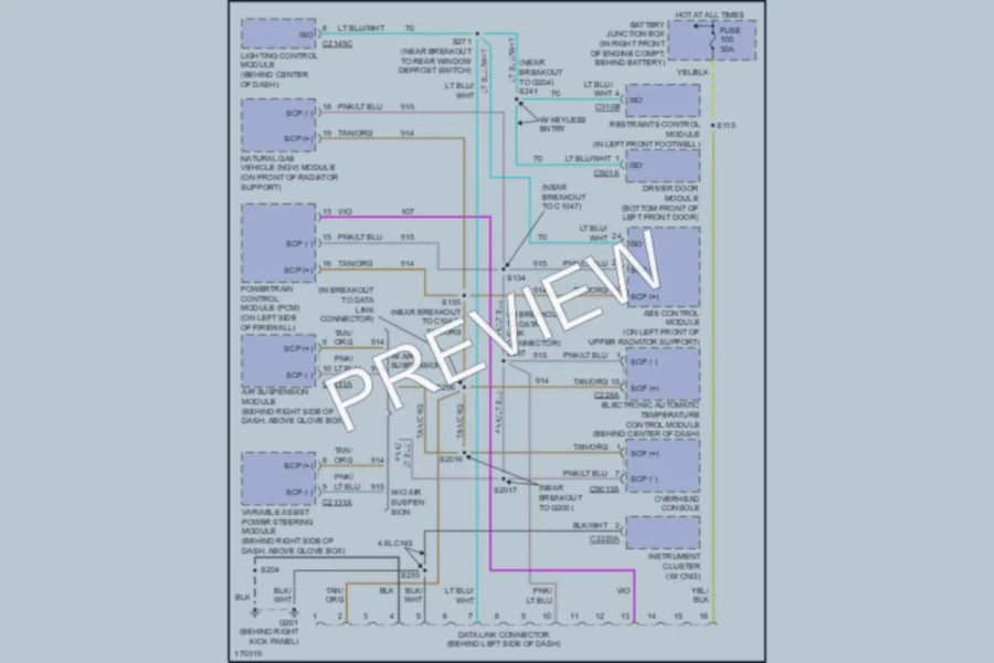 2003 Mercury Marauder Computer Data Lines wiring diagram preview