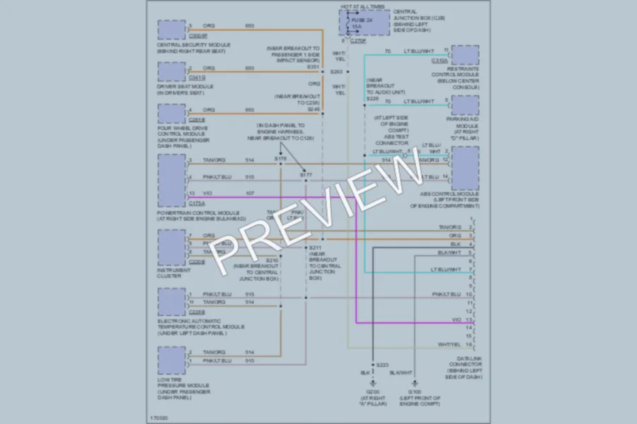 2003 Mercury Mountaineer Computer Data Lines wiring diagram preview