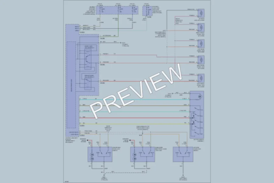 2003 Mercury Mountaineer Power Door Locks wiring diagram preview
