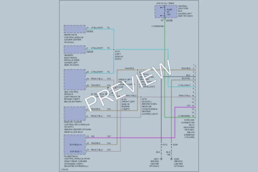 2003 Mercury Sable Computer Data Lines wiring diagram preview