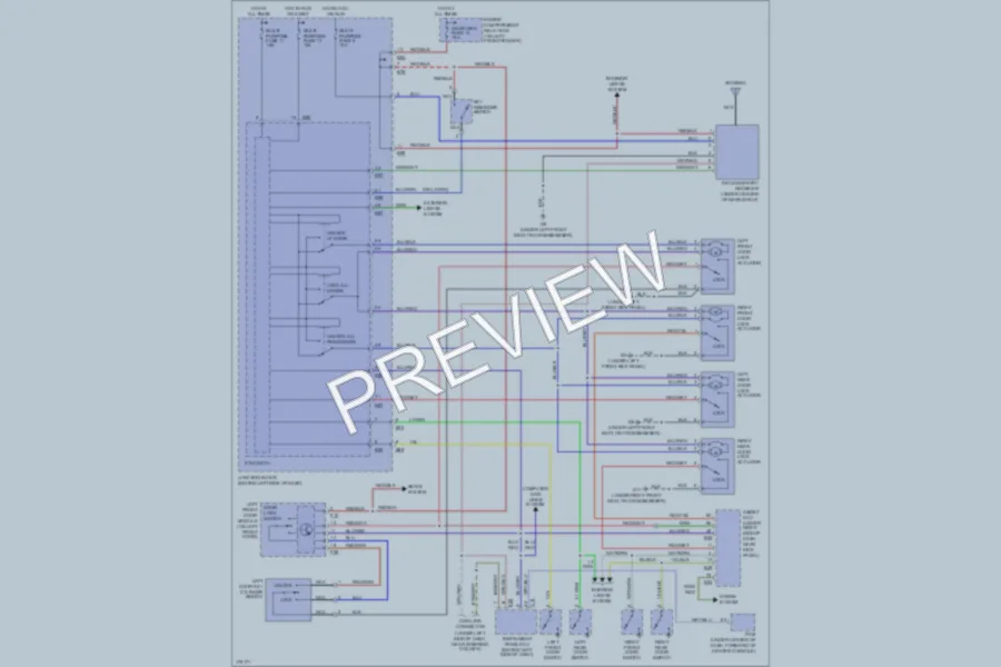 2003 Mitsubishi Diamante Power Door Locks wiring diagram preview