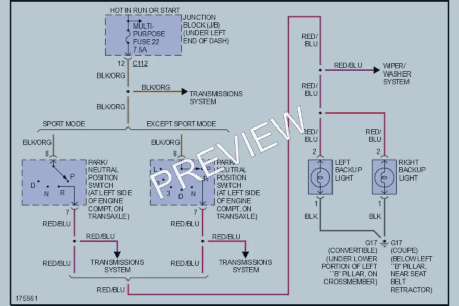 2003 Mitsubishi Eclipse Exterior Lights wiring diagram preview
