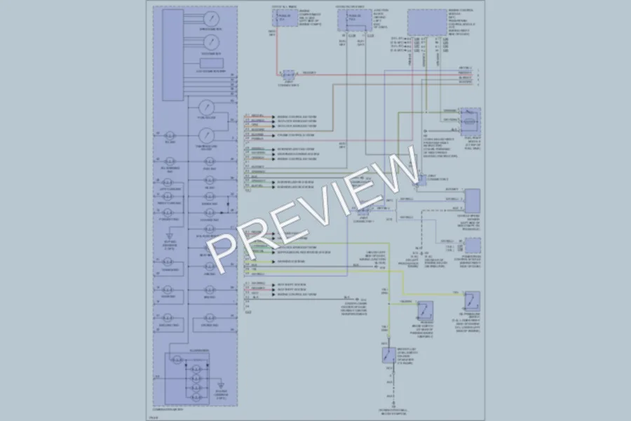 2003 Mitsubishi Eclipse Instrument Cluster wiring diagram preview
