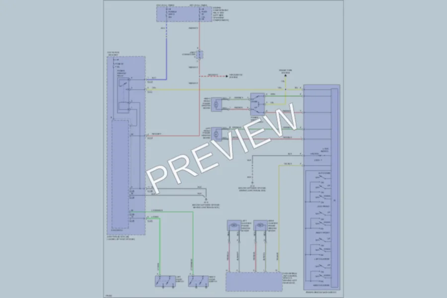 2003 Mitsubishi Eclipse Power Windows wiring diagram preview