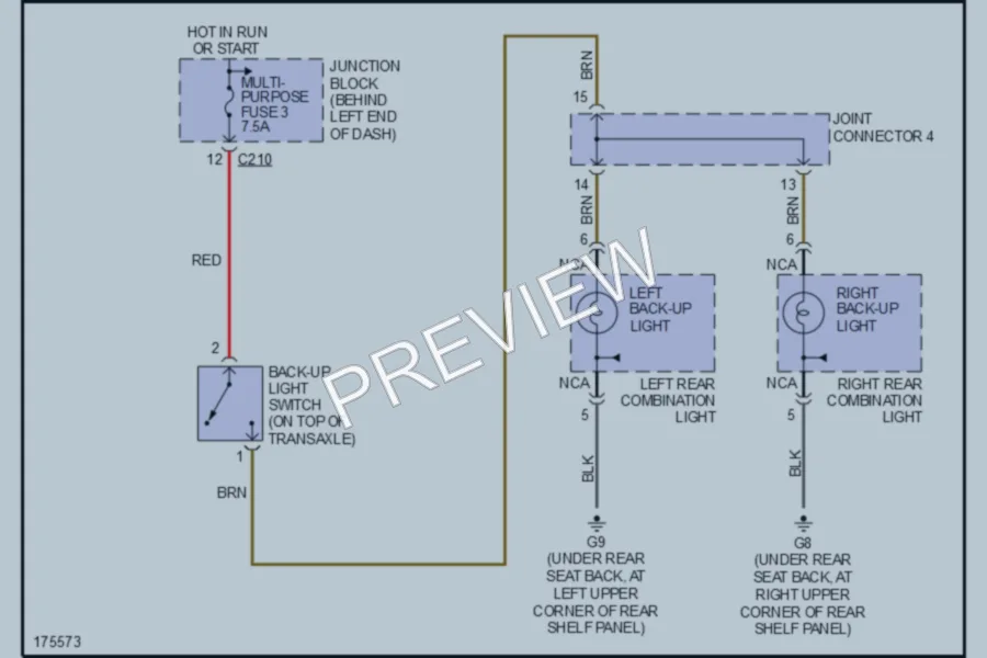 2003 Mitsubishi Lancer Exterior Lights wiring diagram preview