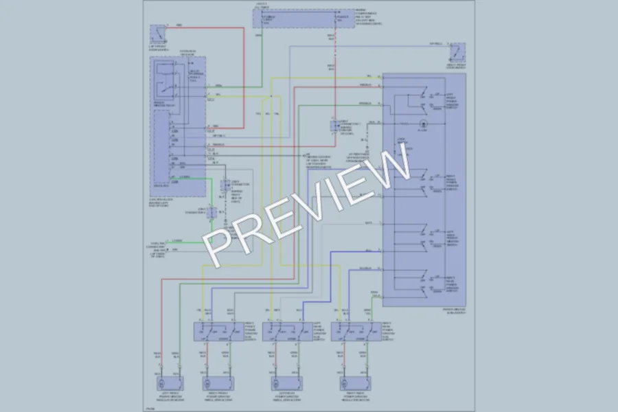 2003 Mitsubishi Lancer Power Windows wiring diagram preview