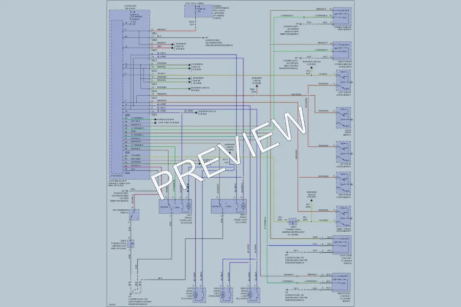 2003 Mitsubishi Montero Power Door Locks wiring diagram preview