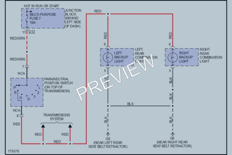 2003 Mitsubishi MonteroSport Exterior Lights wiring diagram preview