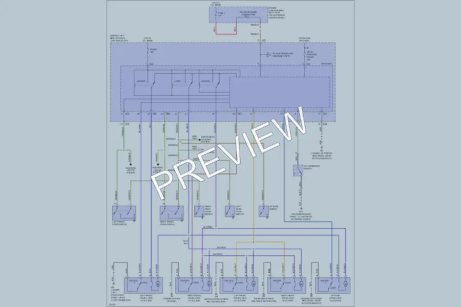 2003 Mitsubishi MonteroSport Power Door Locks wiring diagram preview