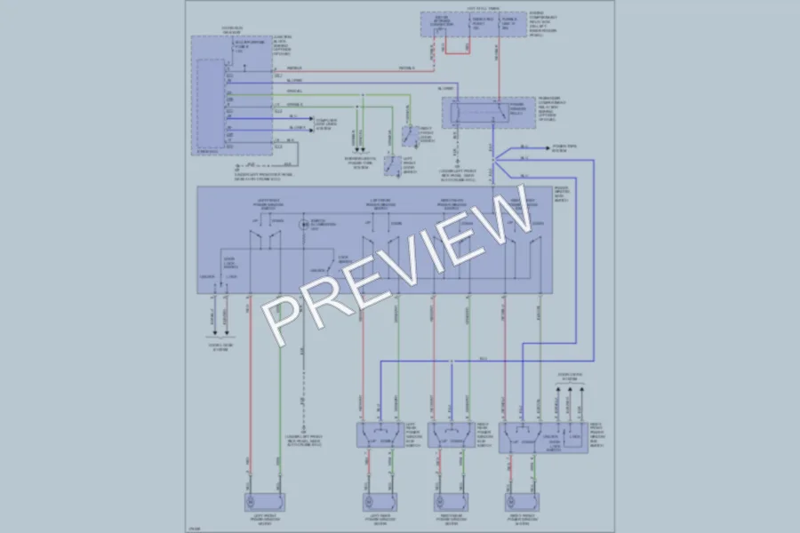 2003 Mitsubishi MonteroSport Power Windows wiring diagram preview
