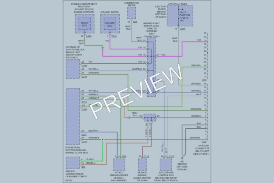 2003 Mitsubishi Outlander Computer Data Lines wiring diagram preview