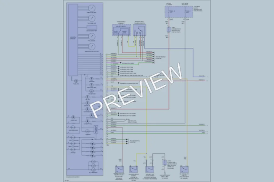 2003 Mitsubishi Outlander Instrument Cluster wiring diagram preview
