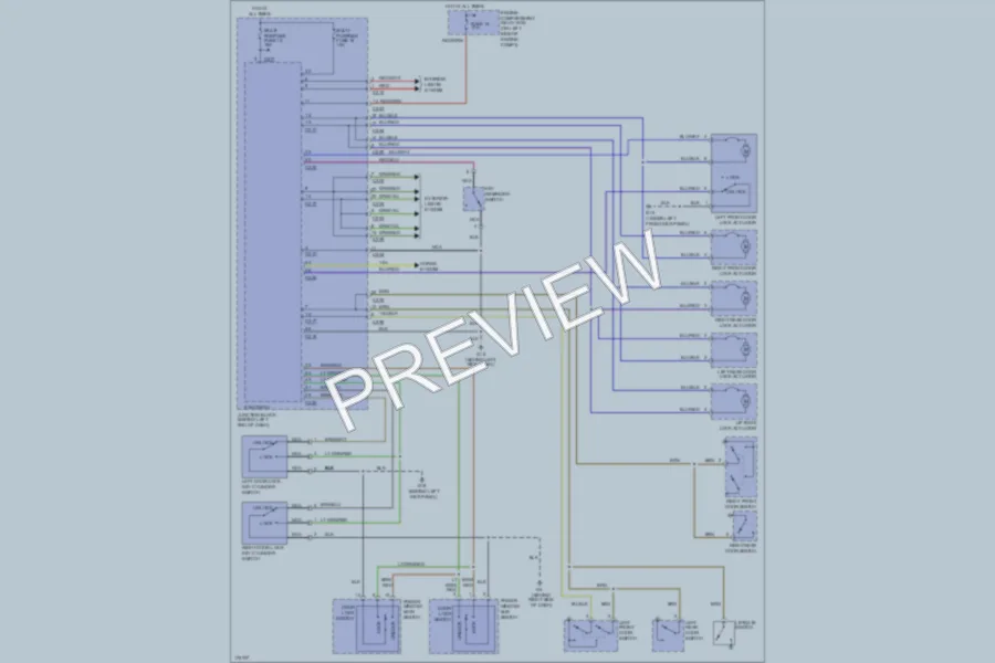 2003 Mitsubishi Outlander Power Door Locks wiring diagram preview