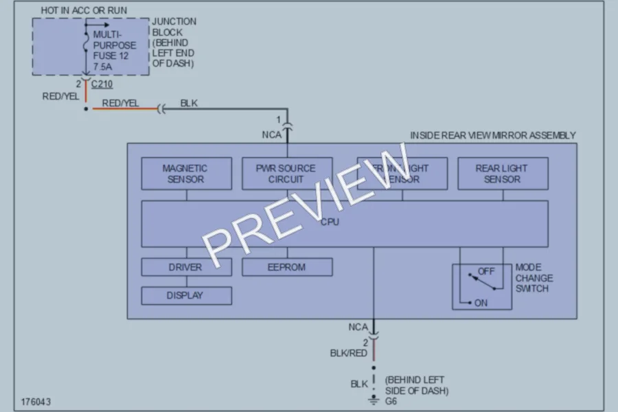 2003 Mitsubishi Outlander Power Mirrors wiring diagram preview