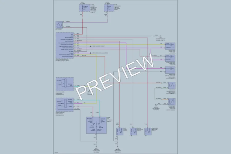 2003 Nissan 350Z Power Door Locks wiring diagram preview