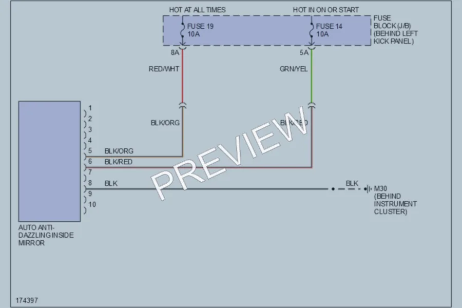 2003 Nissan 350Z Power Mirrors wiring diagram preview